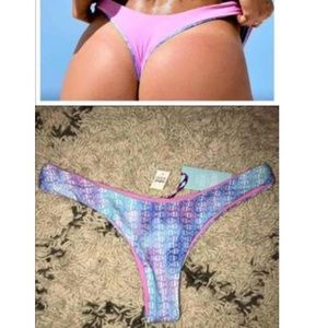 Moana bikini pink and blue fish bottoms